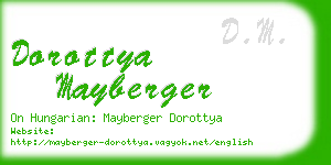 dorottya mayberger business card